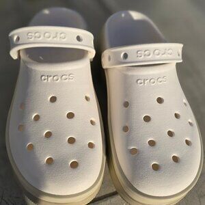MINT - Crocs Classic Stacked Clog Chalk White 211355   Unisex  Womens 9 Mens 7
